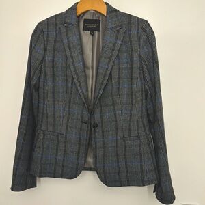 Banana Republic Plaid Wool Blazer